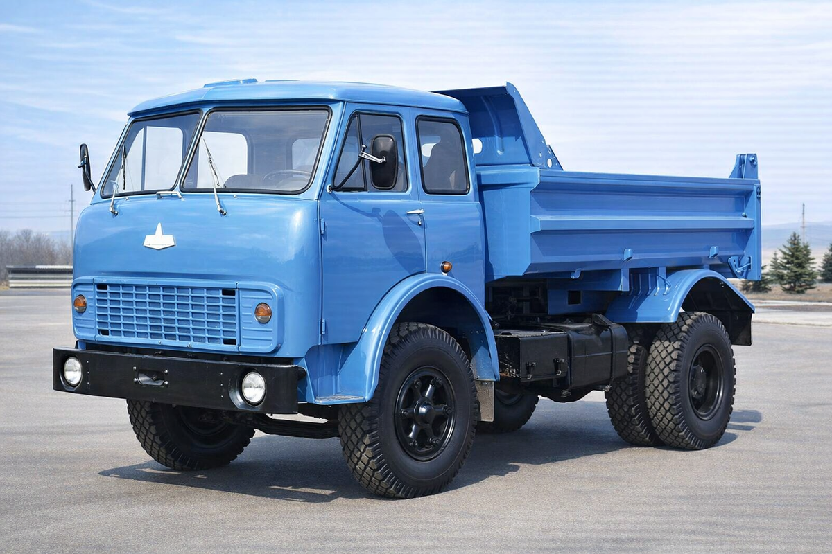 Строительный самосвал МАЗ-5549.