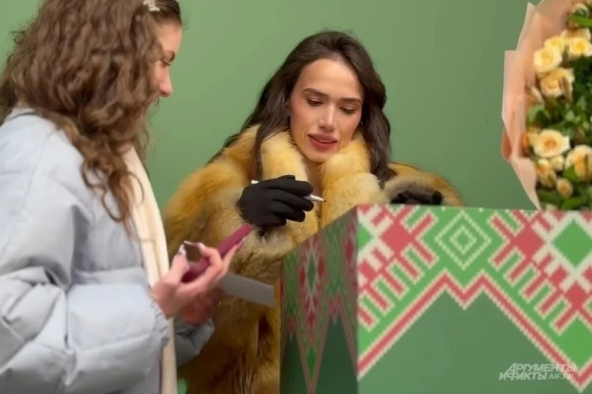    Алина Загитова на Зимнем спортивном дне в Лужниках.