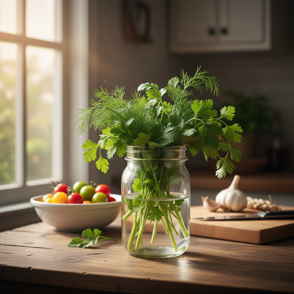 Зелень готова к длительному хранению — просто, эстетично, удобно!