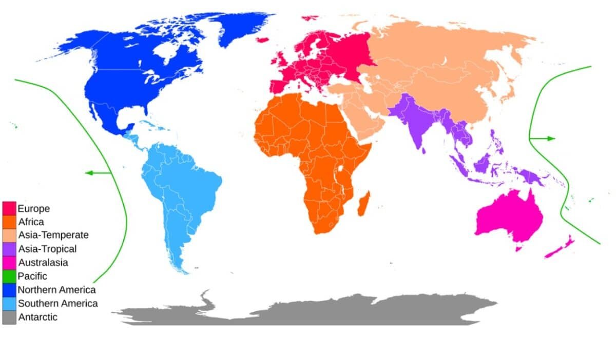   Ботанические континенты / © VictorPines, Wikipedia