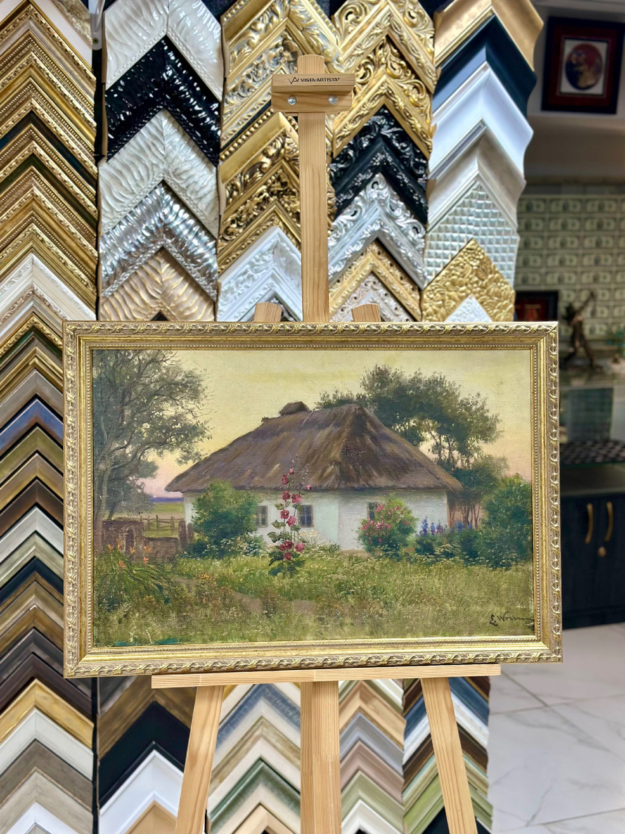 Багет аккуратно дополняет холст 