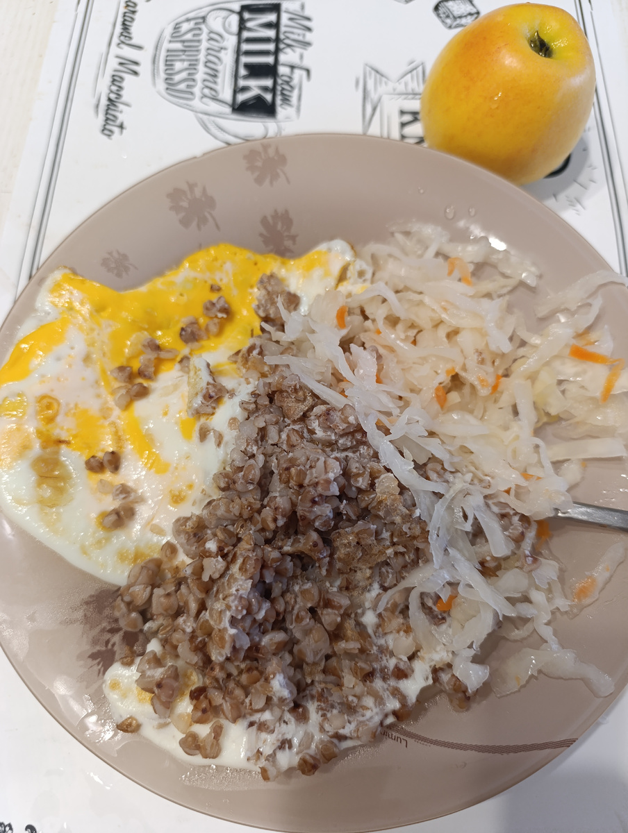 Фото автора. Тарелка с завтраком