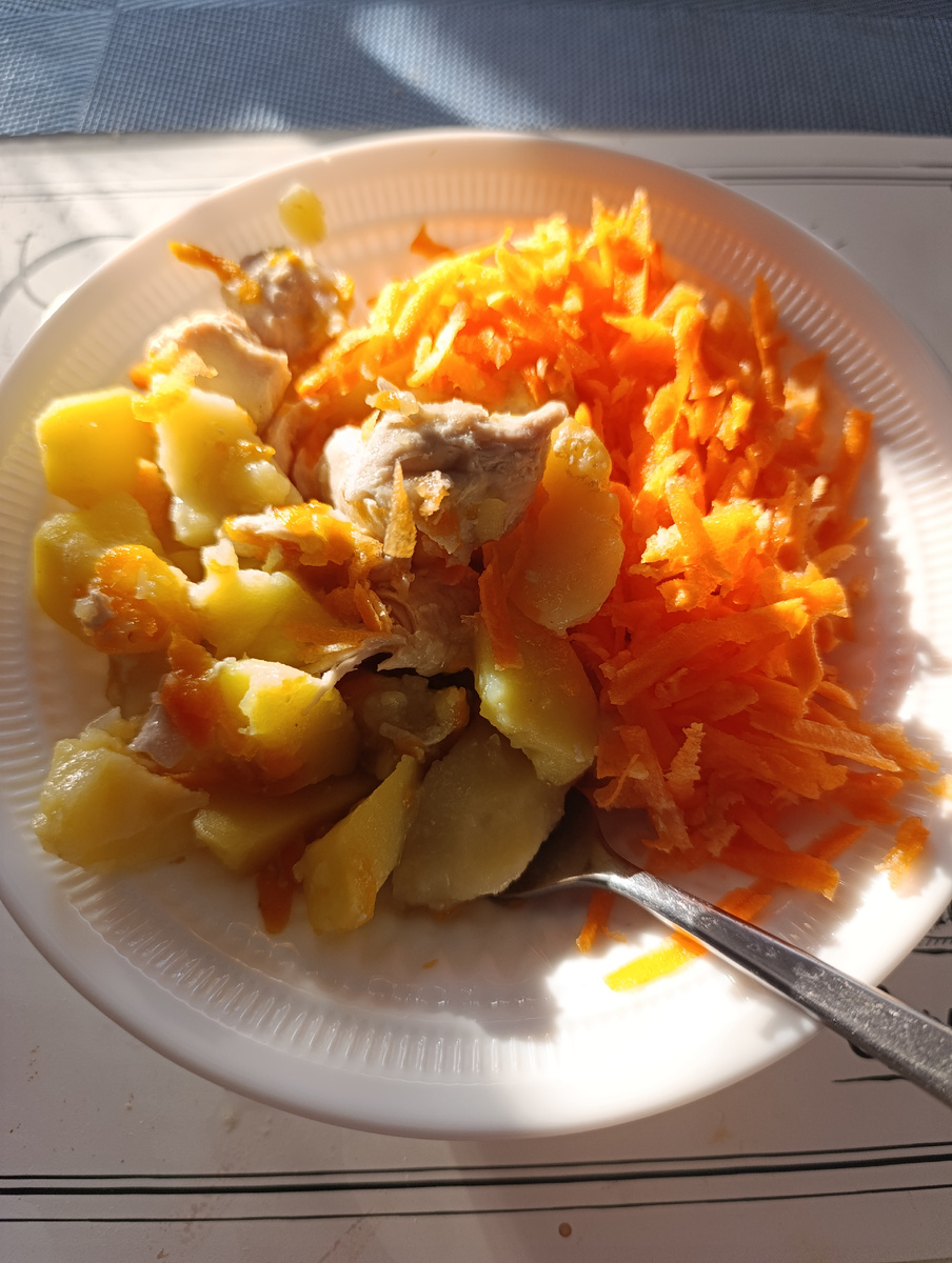 Фото автора. Тарелка с обедом