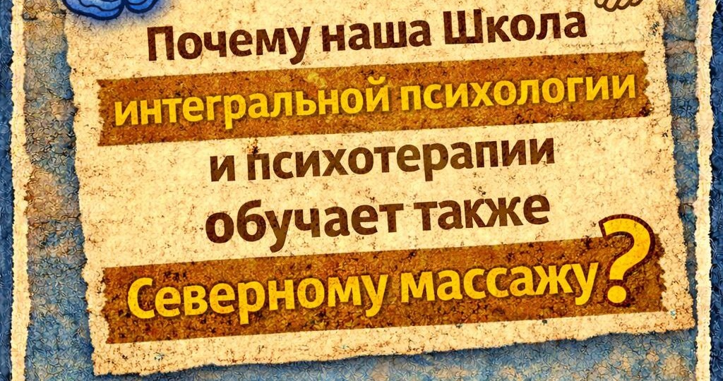 Почему наша Школа интегральной психологии и психотерапии обучает также Северному массажу?