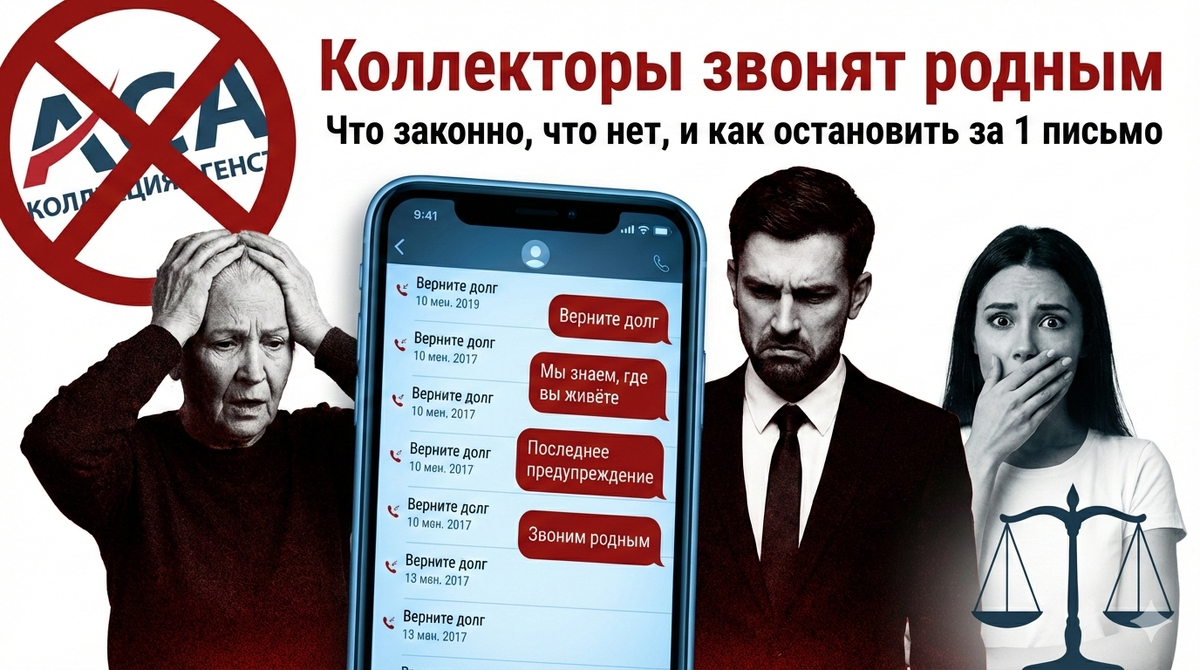 Понедельник, 9 утра. Ваша мать звонит в слезах: «Мне только что позвонили какие-то люди, сказали, что ты должен 300 тысяч рублей. Требуют, чтобы я заставила тебя заплатить, иначе подадут в суд на всю семью. Что происходит?!» Вы в шоке. Долг есть, но откуда у коллекторов номер вашей матери? Через час звонит начальник: «К нам приходили представители коллекторского агентства. Сказали, что ты не платишь кредит. Разберись, это неприлично». Вас трясёт от бессилия и гнева. Как они посмели? Имеют ли право? И главное — как остановить этот кошмар законным способом?