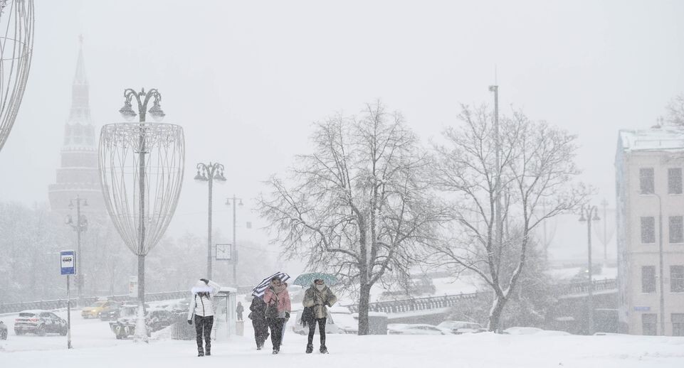    Рекордный снегопад в Москве и Подмосковье / Медиасток.рф