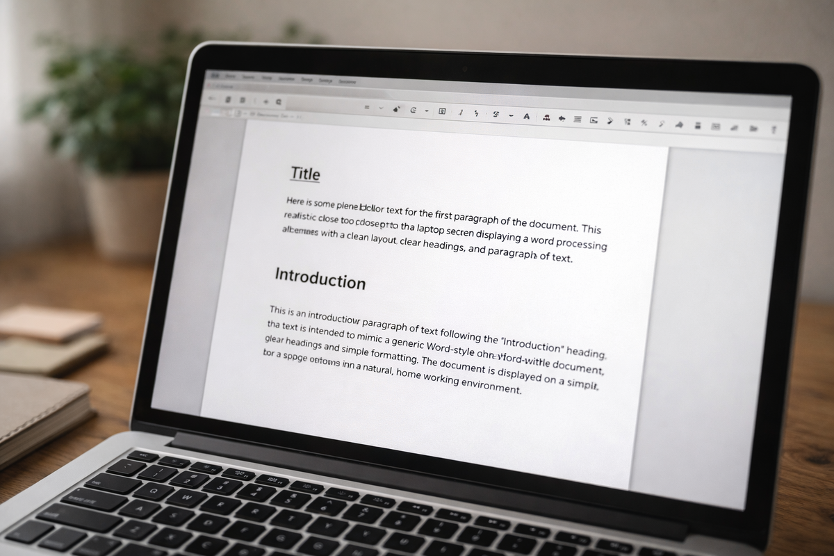 Обычный документ Word, который нужно сохранить в PDF