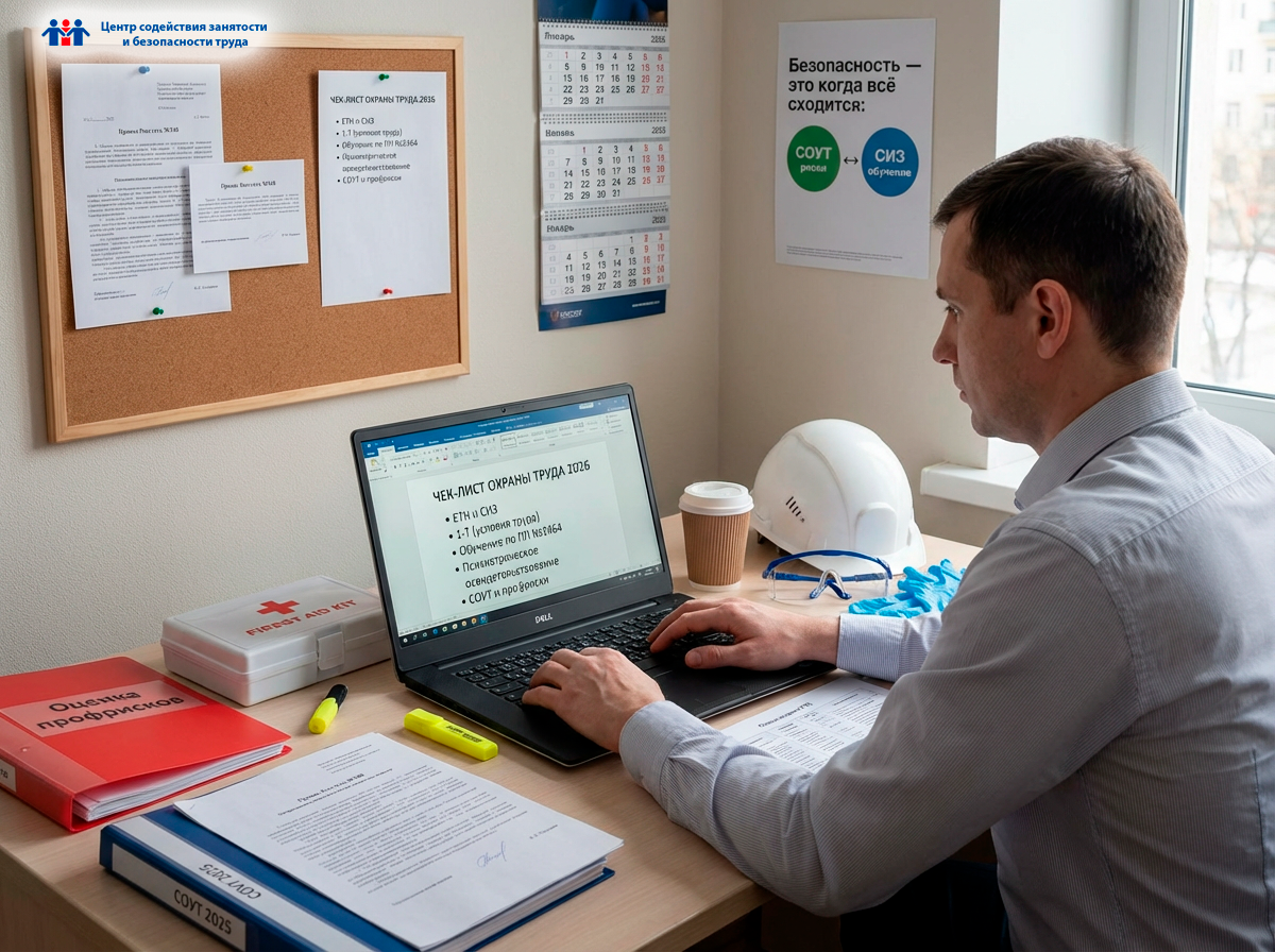 Контрольный перечень нововведений в сфере охраны труда 2026: действующие стандарты, статотчётность 1-Т и периодичность обучения