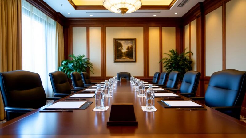     Стол переговоров. shedevrum.ai