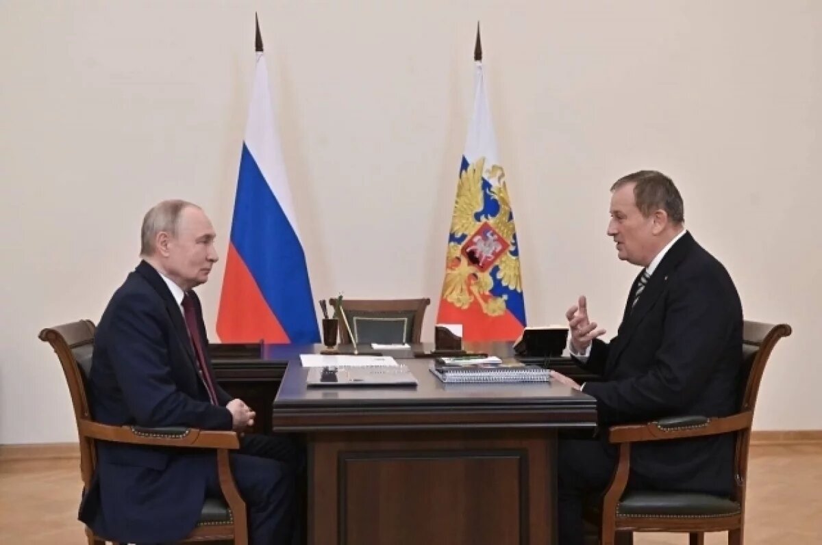    Дрозденко доложил Владимиру Путину о развитии Ленинградской области