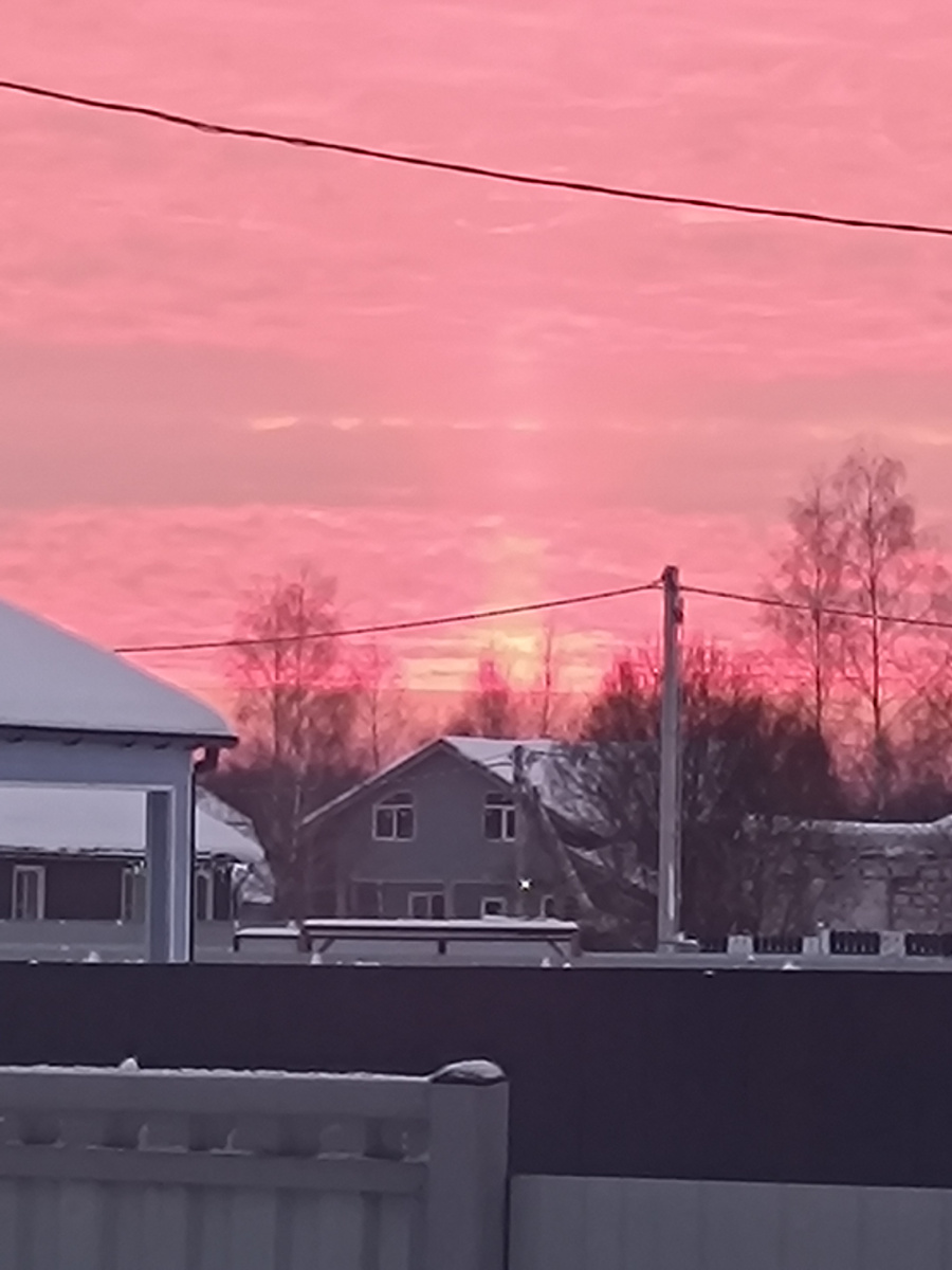 Вот такой красивый у нас был закат ... 