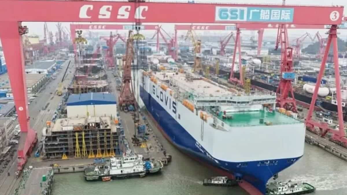    Китай спустил на воду крупнейший в мире автовоз вместимостью 10 800 машин / © Guangzhou Shipyard International (GSI)