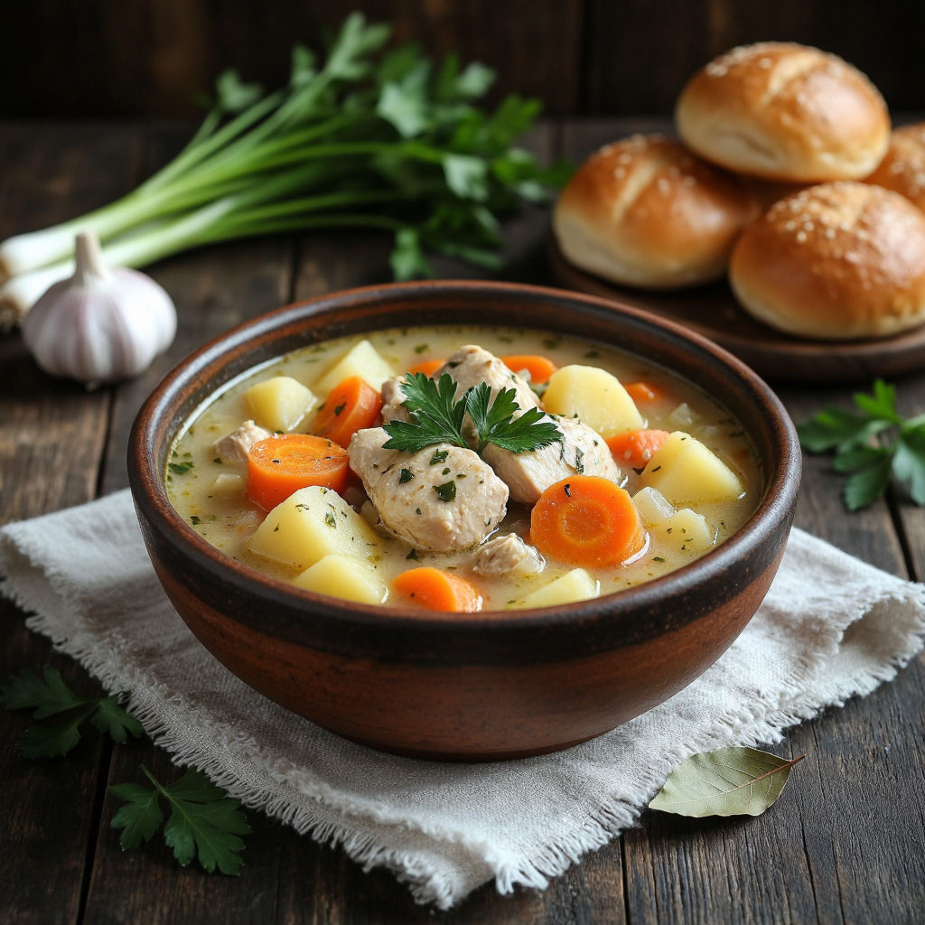 Рагу из курицы с картофелем и овощами: сытный обед за час 🍲