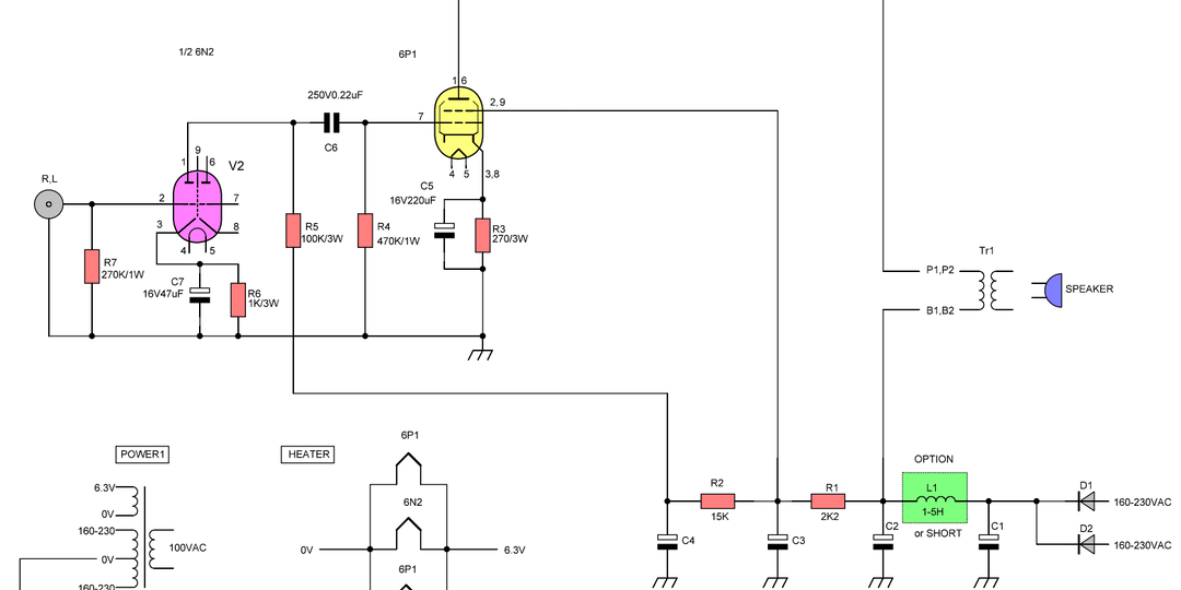 Японский радиоконструктор с китайскими комплектующими. УНЧ на лампах 6N2 и 6P1.