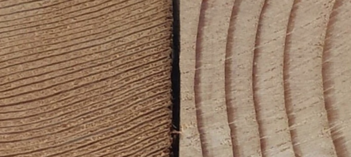 Слева подводная древесина