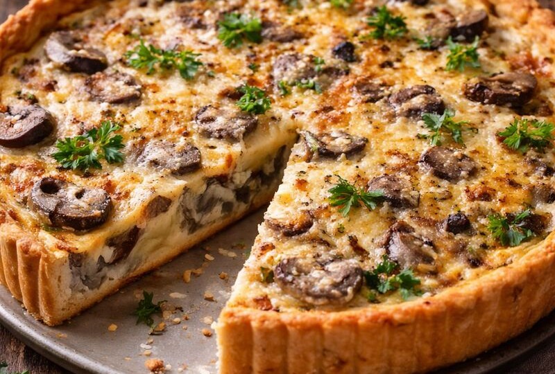 Когда хочется тёплой еды и тишины: киш с грибами, который готовят для себя