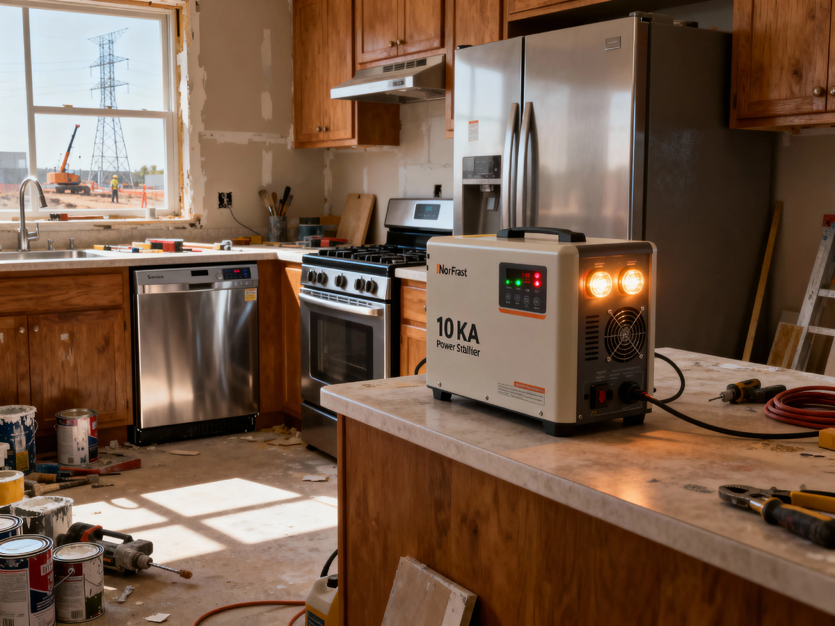 «Итог выбора «самого популярного в магазине» релейного стабилизатора. Он не справился с импульсным скачком, сгорел сам и стал причиной гибели дорогой техники. Эта картинка — лучший аргумент для тщательного расчёта и выбора типа защиты. ⚡️➡️☠️»