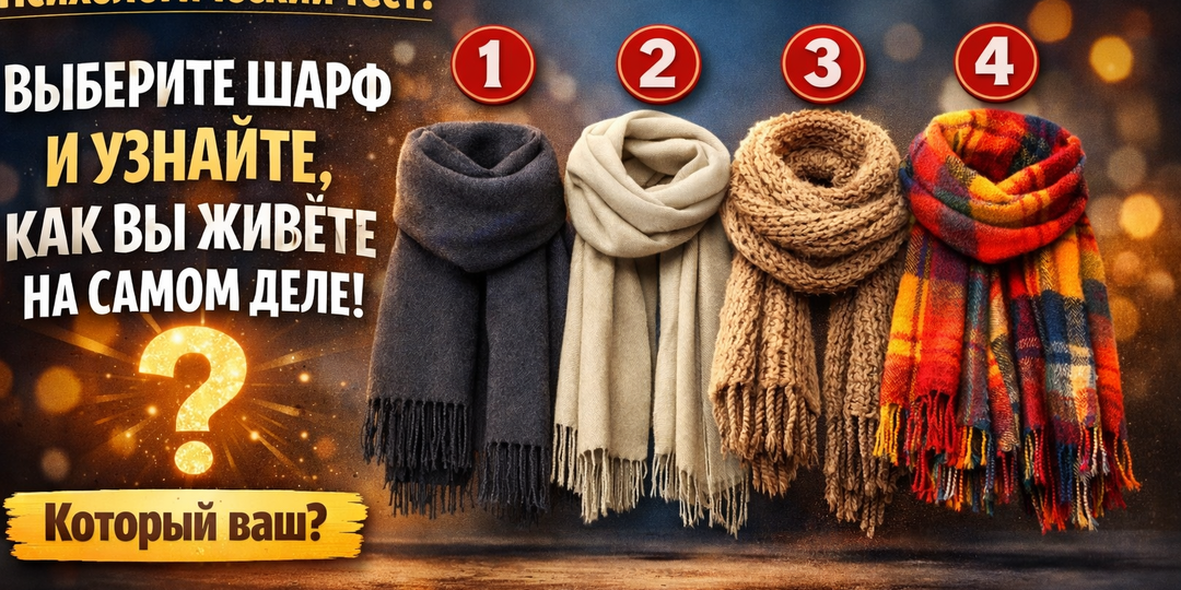 Психологический тест: выберите один из четырех шарфов - и узнайте, как вы проживаете свою жизнь на самом деле