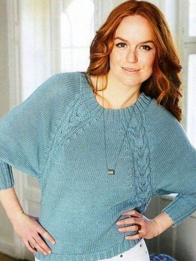 Джемпер реглан сверху спицами для женщин: я нашла идеальную модель для весны