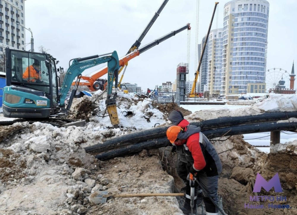    Станцию метро начали возводить на пл. Сенной в Нижнем Новгороде