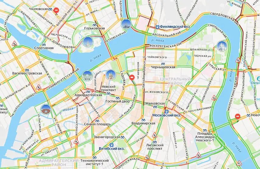    Фото: скрин сервиса Яндекс Пробки