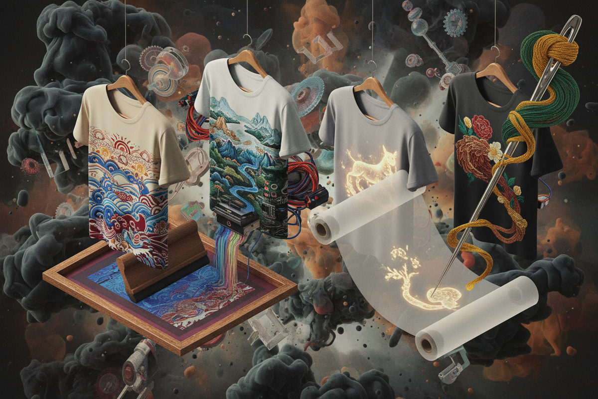    Виды печати на футболках