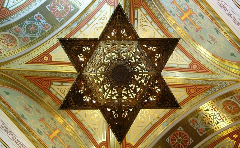 Москва, Храм Христа Спасителя, потолок, люстра