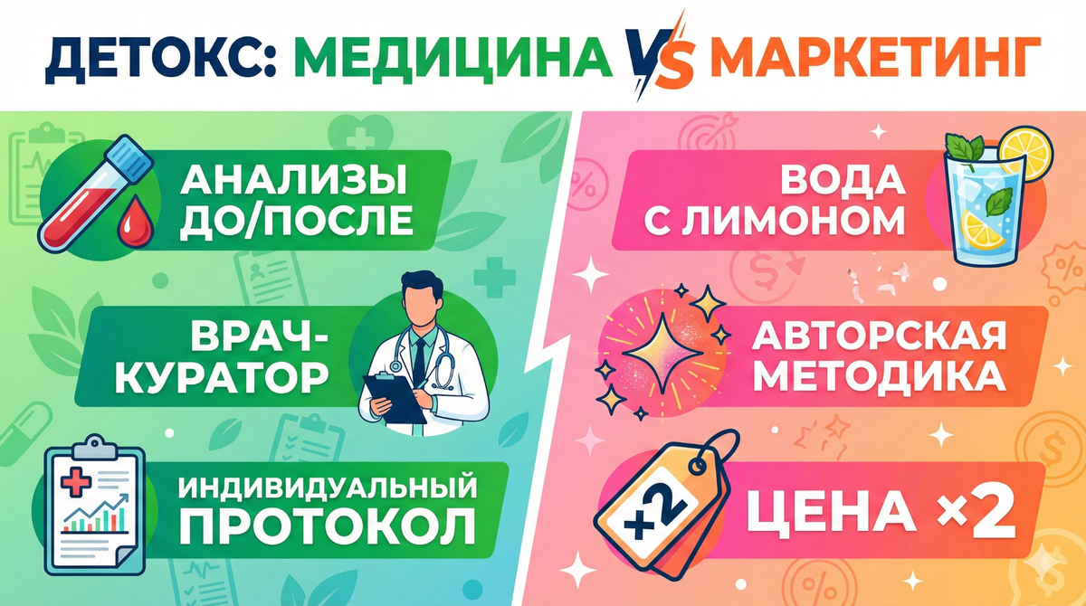 Детокс: медицина vs маркетинг