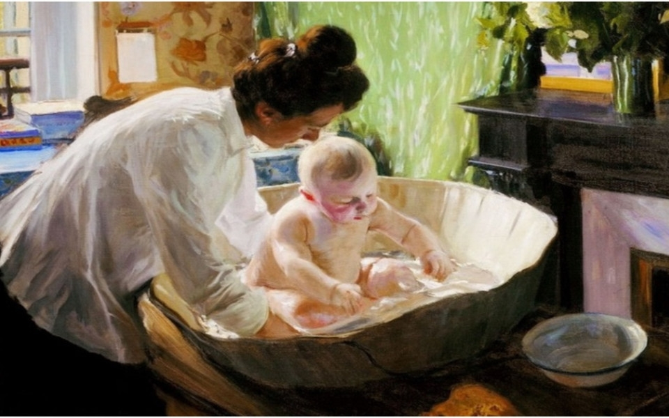 Кустодиев Б.М. Утро. 1904. Из собрания Государственного Русского музея. Изображение из открытых источников.