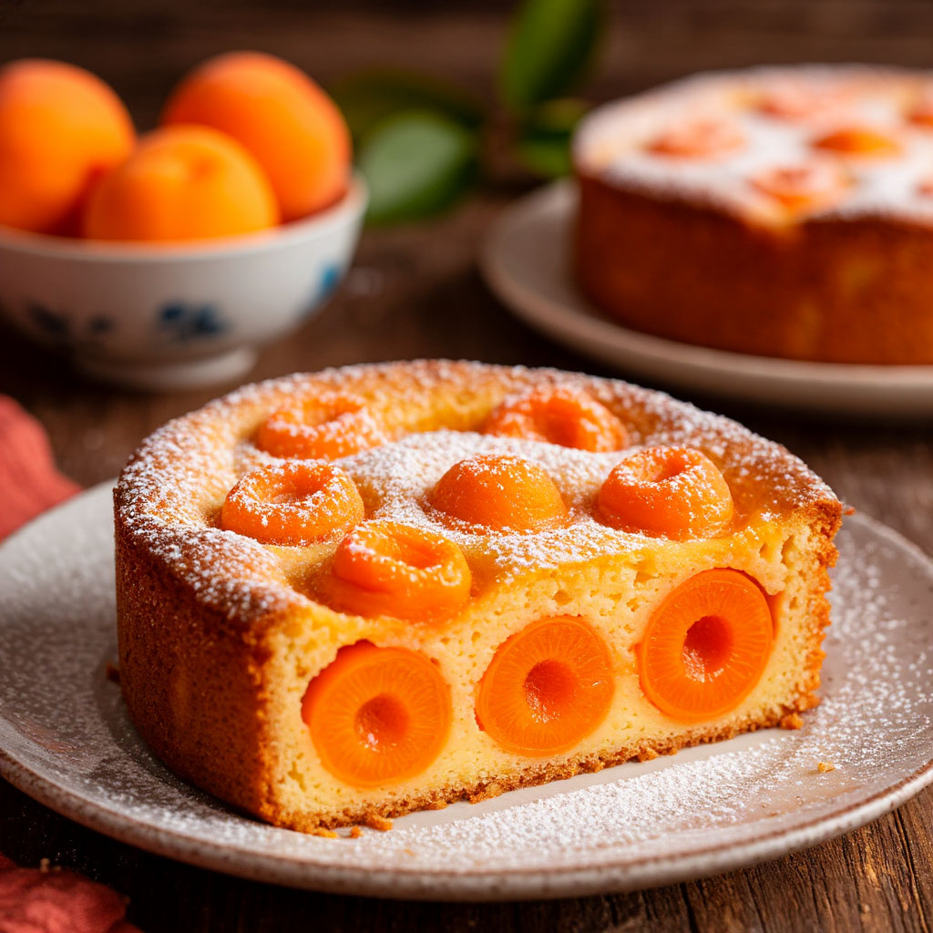 Шарлотка с абрикосами