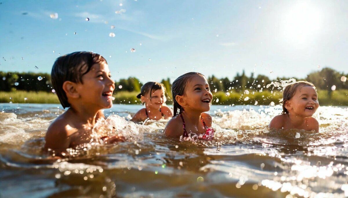 Дети резвились и визжали. Мамы с переменным успехом их отлавливали.