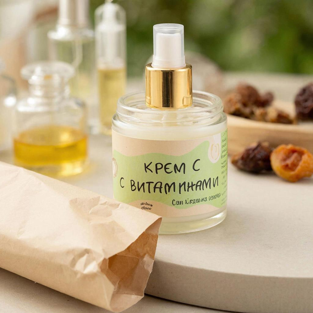 Крем с витаминами, изображение создано нейросетью
