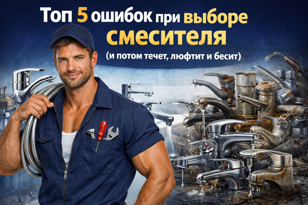 Топ-5 ошибок при выборе смесителя