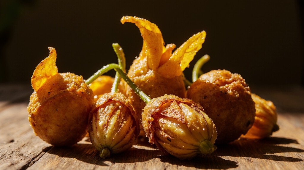 Цветы кабачка в кляре