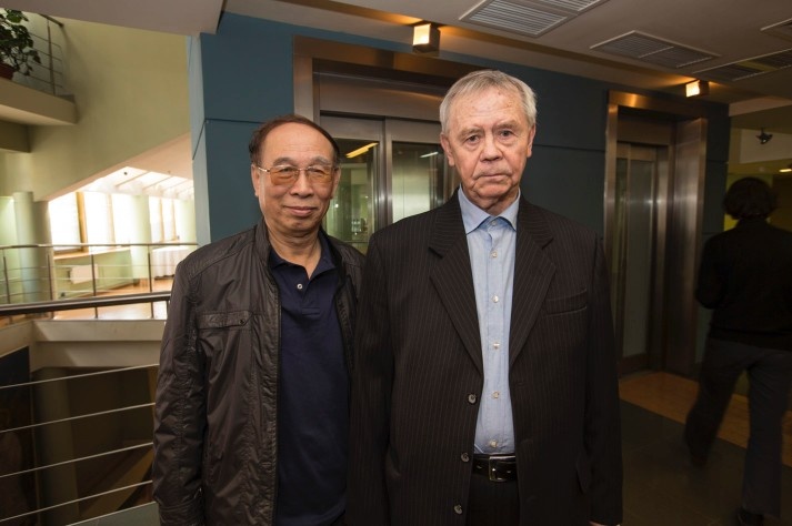 Мы с В. Распутиным в здании Дома русского зарубежья в Москве