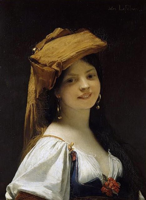 Жюль-Жозеф Лефевр. Улыбающаяся девушка