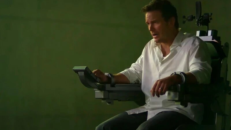     Крис Прэтт в главной роли в фильме «Милосердие». Кадр из фильма «Милосердие» или «Казнить нельзя помиловать»