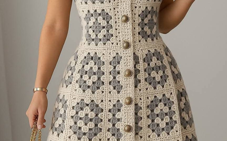Бабушкин квадрат крючком: роскошные идеи со схемами для стильной одежды