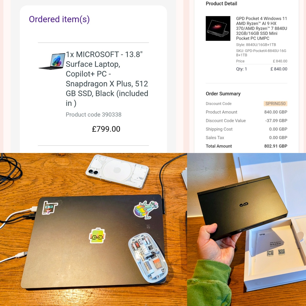 Да, цены реально почти идентичные (£803 vs £799) — это делает выбор ещё интереснее! 😲