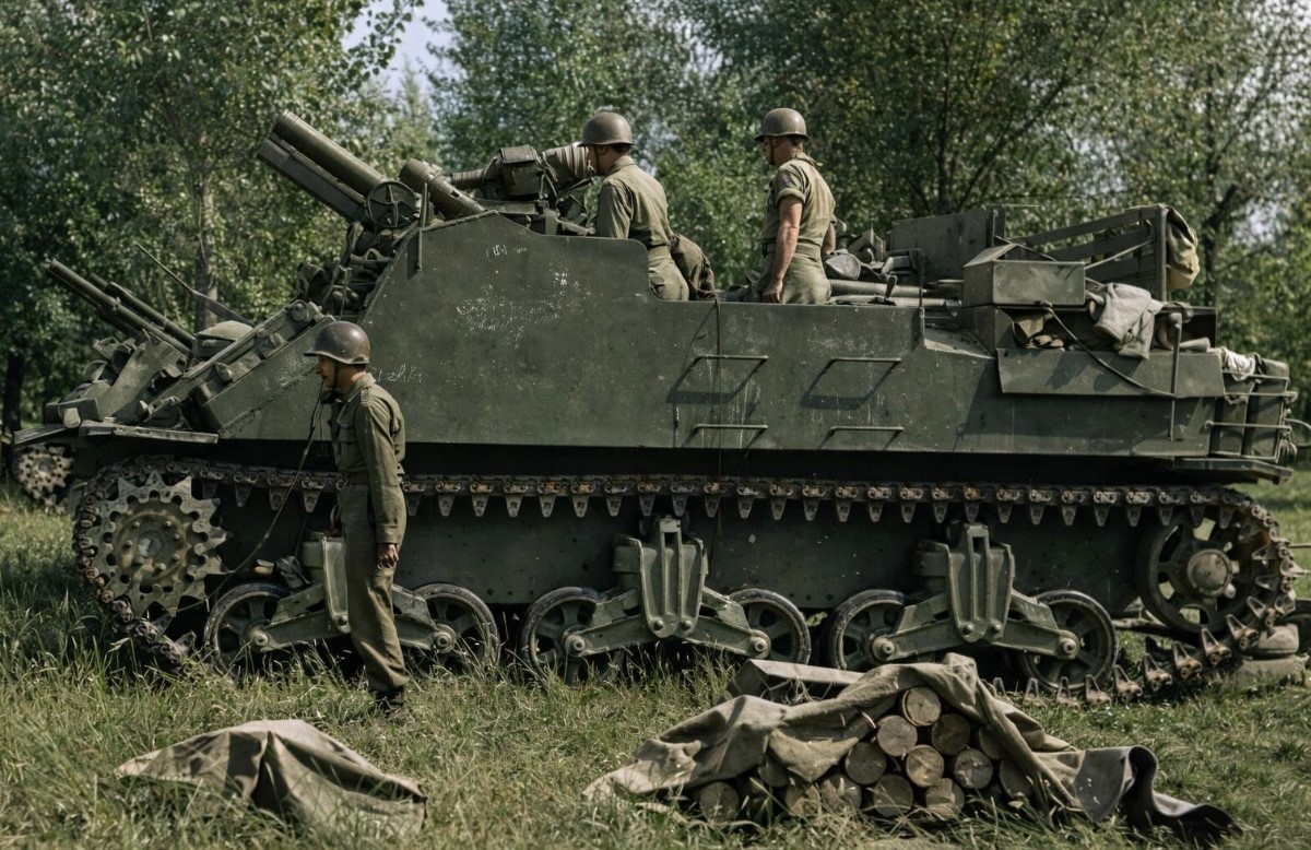 M7 Priest работает вдоль Готической линии во время Итальянской кампании к северу от Лукки в сентябре 1944 года