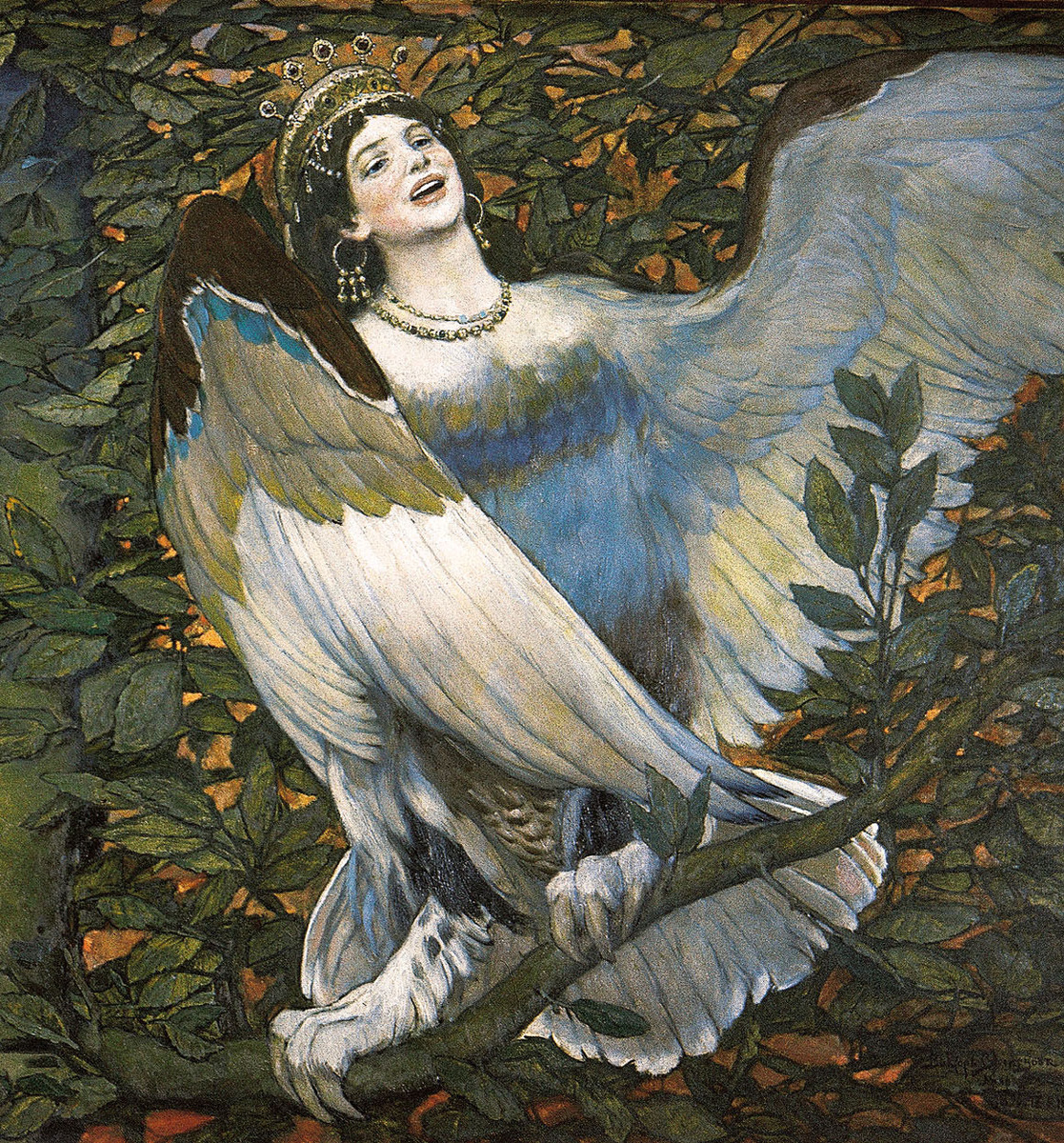 «Сирин и Алконост. Песнь радости и печали» — картина В. М. Васнецова (1896) - фрагмент