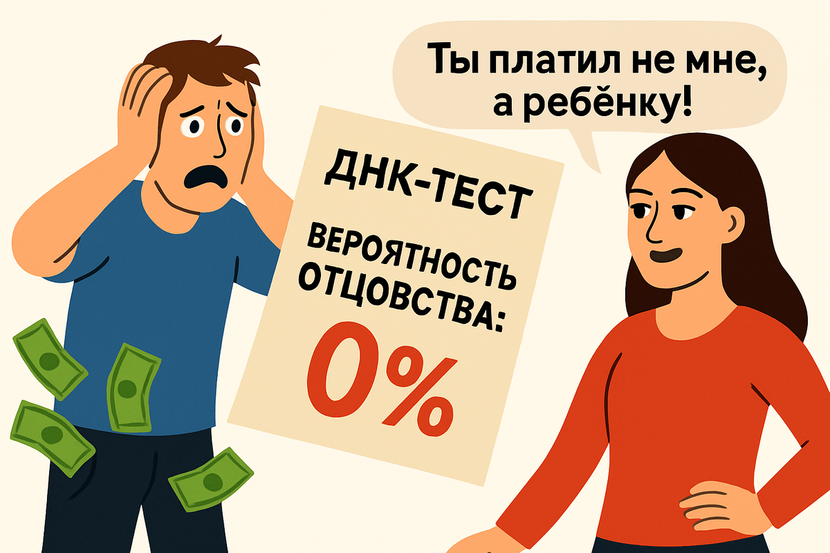 Я сделал ДНК-тест тайком. Результат: вероятность отцовства — 0%. Я три года отказывал себе во всем ради чужой дочери! Как мне вернуть уплаченные алименты?