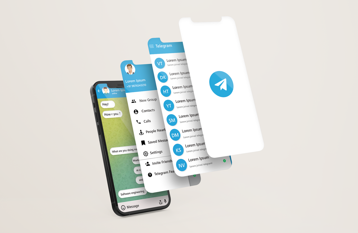Интерфейс Telegram на смартфоне