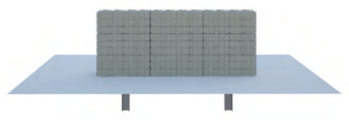 Рис. 2. Противоосколочное заграждение габионного типа