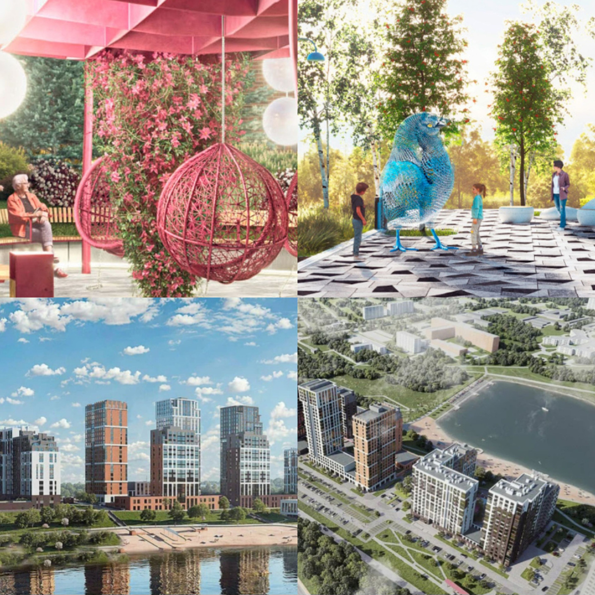 Для всех этих жилищ делают вдобавок еще и природные крутые штуки, а это и парки со статуями, скульптурами, озера, речки, пруды, новые пляжи словно все приехали на южные курорты понежиться под солнышком и небом. Вот природа вокруг даже намного лучше нравиться, чем все эти здания