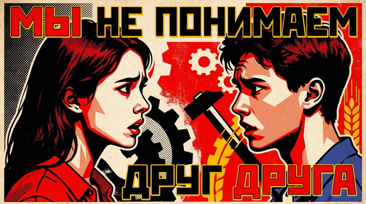 Не понимаем друг друга. Разговариваем на разных языках, на мужском и женском