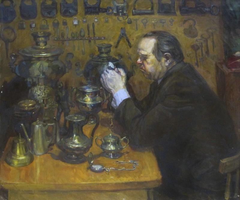 Виктор Иванович Гнездин, «Портрет коллекционера Г.М. Кутузова», 1978 год. Из собрания Удмуртского республиканского музея изобразительных искусств имени А.П. Холмогорова