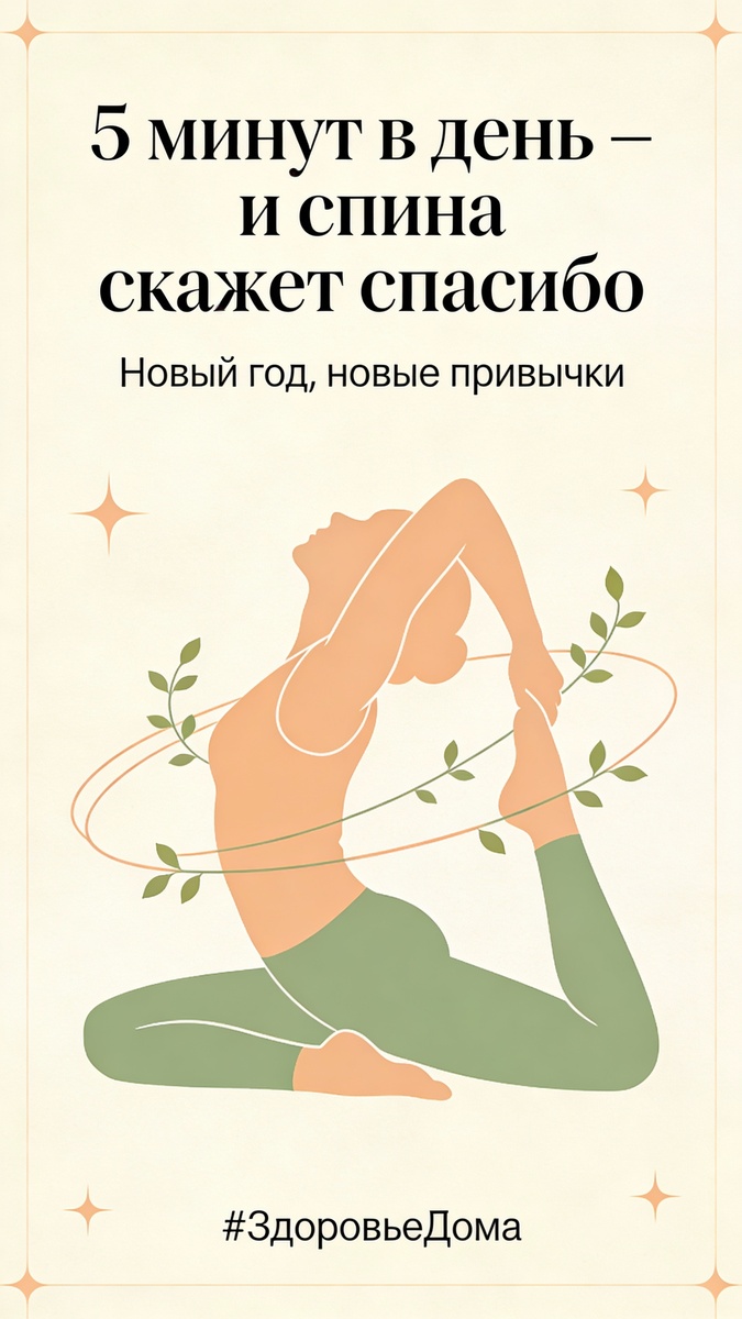 Сохраните эту картинку и напоминайте себе каждый день: 
5 минут регулярного массажа спины — и она станет здоровой и гибкой.
