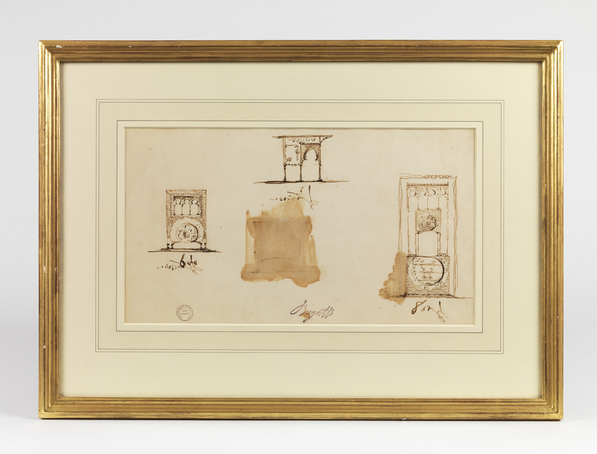 Три эскиза мебели, ок. 1900 г. Фото: https://sladmore.com/artworks/three-designs-for-furniture-c-1900/