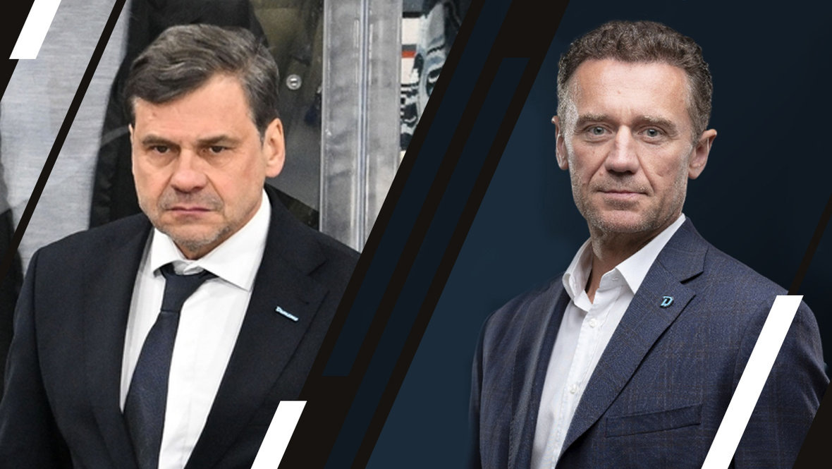    Дмитрий Квартальнов и Олег Антоненко.ХК «Динамо-Минск»